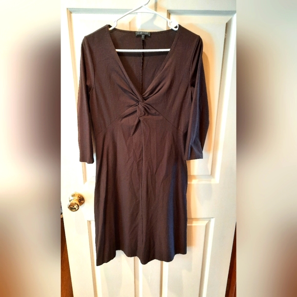 Eileen Fisher Brown Knot Front Dress size XS - Picture 2 of 13